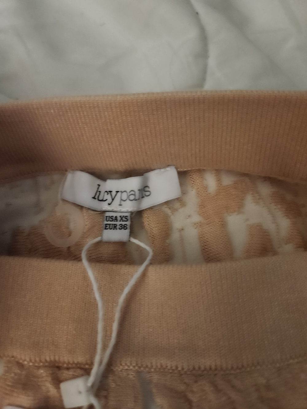 Lucy Paris Apricot Textured Floral Fit & Flare Skirt XS NWT - Picture 5 of 11